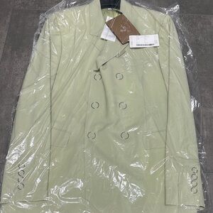 BNWT In Plastic Authentic Burberry Men's Double-Breasted Jacket - Matcha